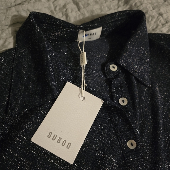 NWT Revolve Suboo Asha Lurex Shirt Dress - Picture 9 of 12